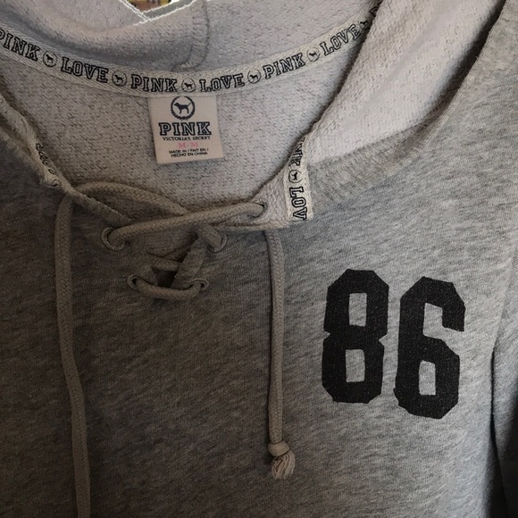 Victoria Secret (Pink) gray sweatshirt - Picture 2 of 3